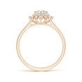 thumbnail image 2 of ANGARA Natural Classic Double Floral Halo Diamond Ring in 14K Rose Gold for Women (Size-4.6mm| Color-G| Clarity-VS2) | April Birthstone, Anniversary, Jewelry Gift for Women | Natural Diamond Ring, 2 of 10