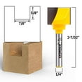 thumbnail image 2 of yonico router bits bottom cleaning 7/8-inch diameter 1/4-inch shank 14972q, 2 of 2