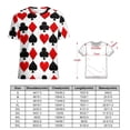thumbnail image 3 of Big Size Playing Poker Card T Shirts Hearts Diamonds Clubs Spades Street Wear T-Shirt Short Sleeve Lady Hip Hop Tshirt S, 3 of 5