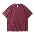 thumbnail image 4 of snilers Distressed Shirts for Men Acid Washed Oversized T-Shirt Short Sleeve Crewneck Summer Tops Stylish Vintage Tees S-3XL, 4 of 6