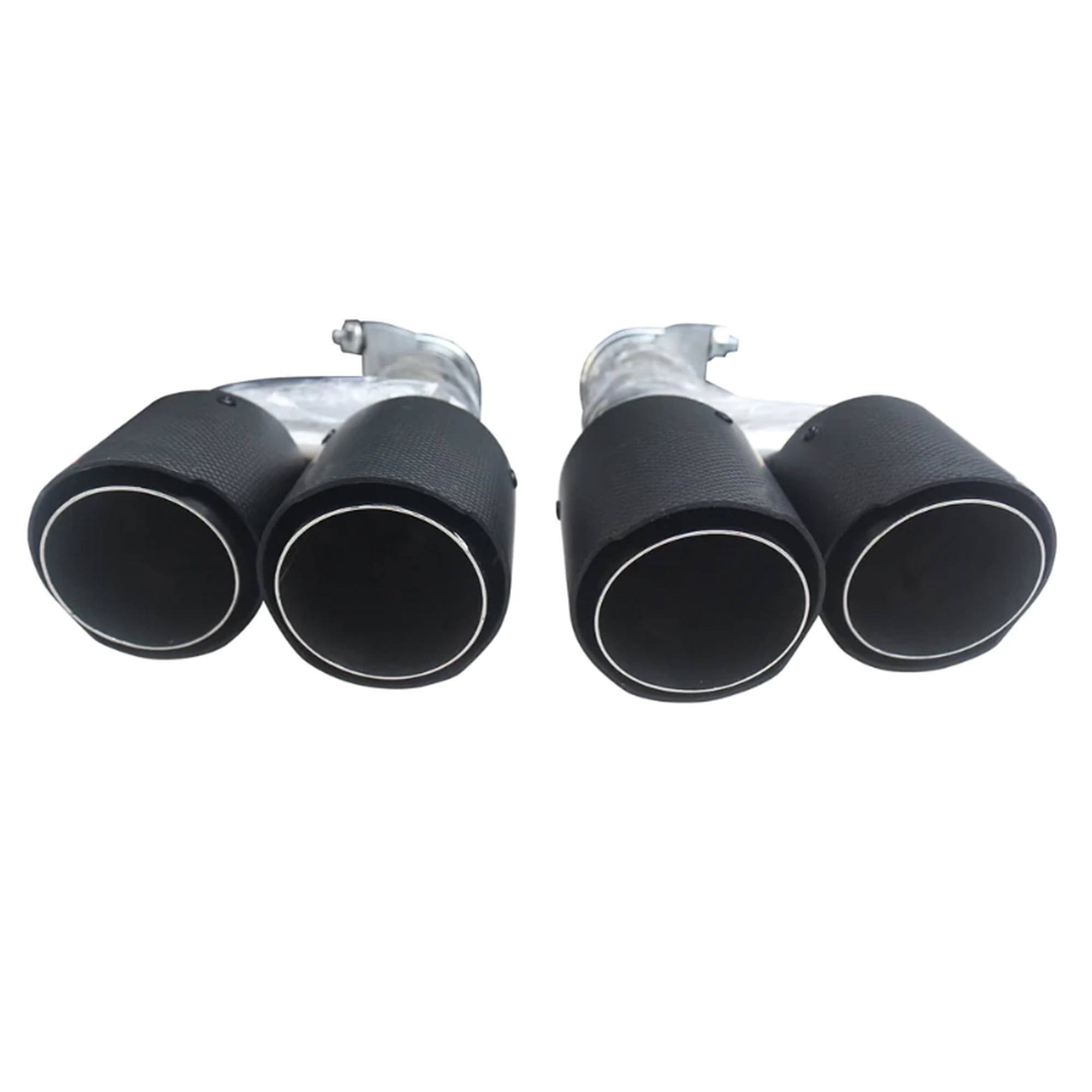 NINTE Rear Exhaust Tips for 2022+ Honda Civic 11th Gen 6.5" Matte Carbon Look Dual Muffler Pipe