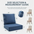 thumbnail image 2 of Lumiinofami Outdoor Chair Cushions Set 24 x 24 x 6 Inch, Waterproof & Fade Resistant Patio Furniture Replacement Deep Seat & Back Seat Cushions for Patio Chair Sofa Couch, Blue, 2 of 8