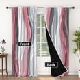 thumbnail image 2 of Lfeey Pink Gray Abstract Blackout Curtains for Bedroom and Living Room, Window Treatment Drapes 63 Inch Long, 2 Panels, 2 of 6