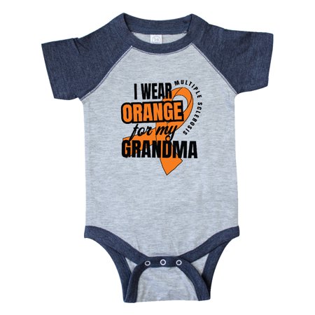 

Inktastic I Wear Orange For My Grandma Multiple Sclerosis Awareness Gift Baby Boy or Baby Girl Bodysuit