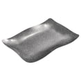 thumbnail image 4 of Vintage Stainless Steel Rectangular Wave Plates Commercial Dessert Serving Trays, 4 of 9