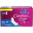 thumbnail image 2 of 9 Pack Carefree Acti-Fresh Body Shape Long To Go Pantiliners, Unscented, 42 Each, 2 of 7