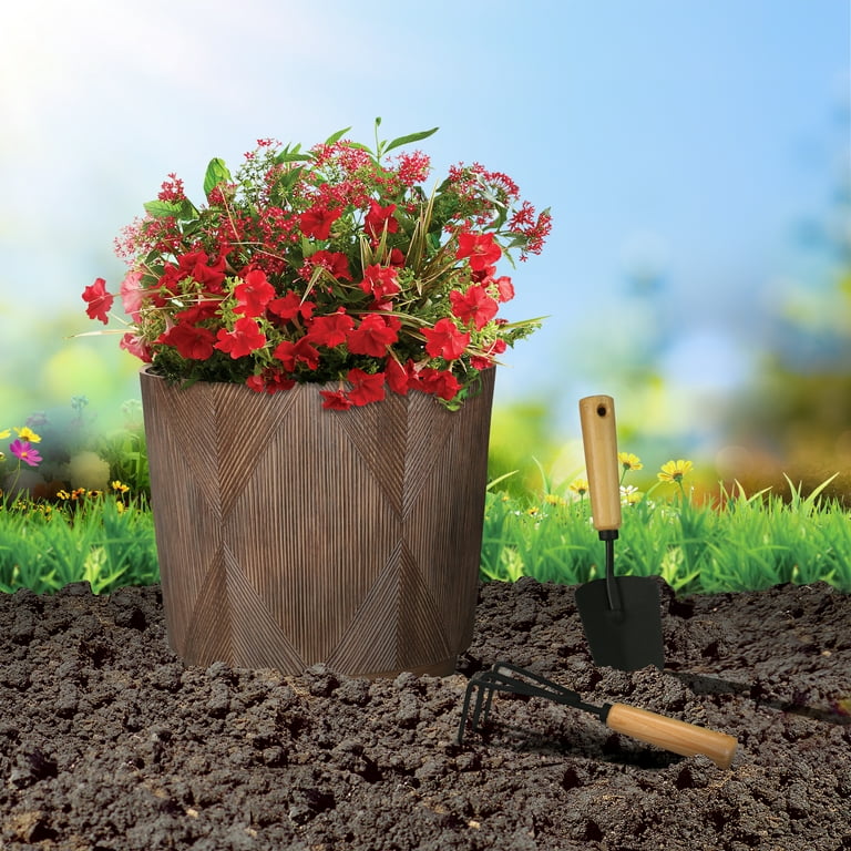 Better Homes & Gardens Resin Planter, 15.7 inch x 15.7 inch x 13.8