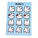 thumbnail image 1 of Dekaim-pegatinas De Conejo Para Diario, Pegatinas Bonitas De Conejito Para Decoración, Sello, Pegatinas De Animales Kawaii Para Planificador, Botella De Agua Y Portátil, 1 of 13