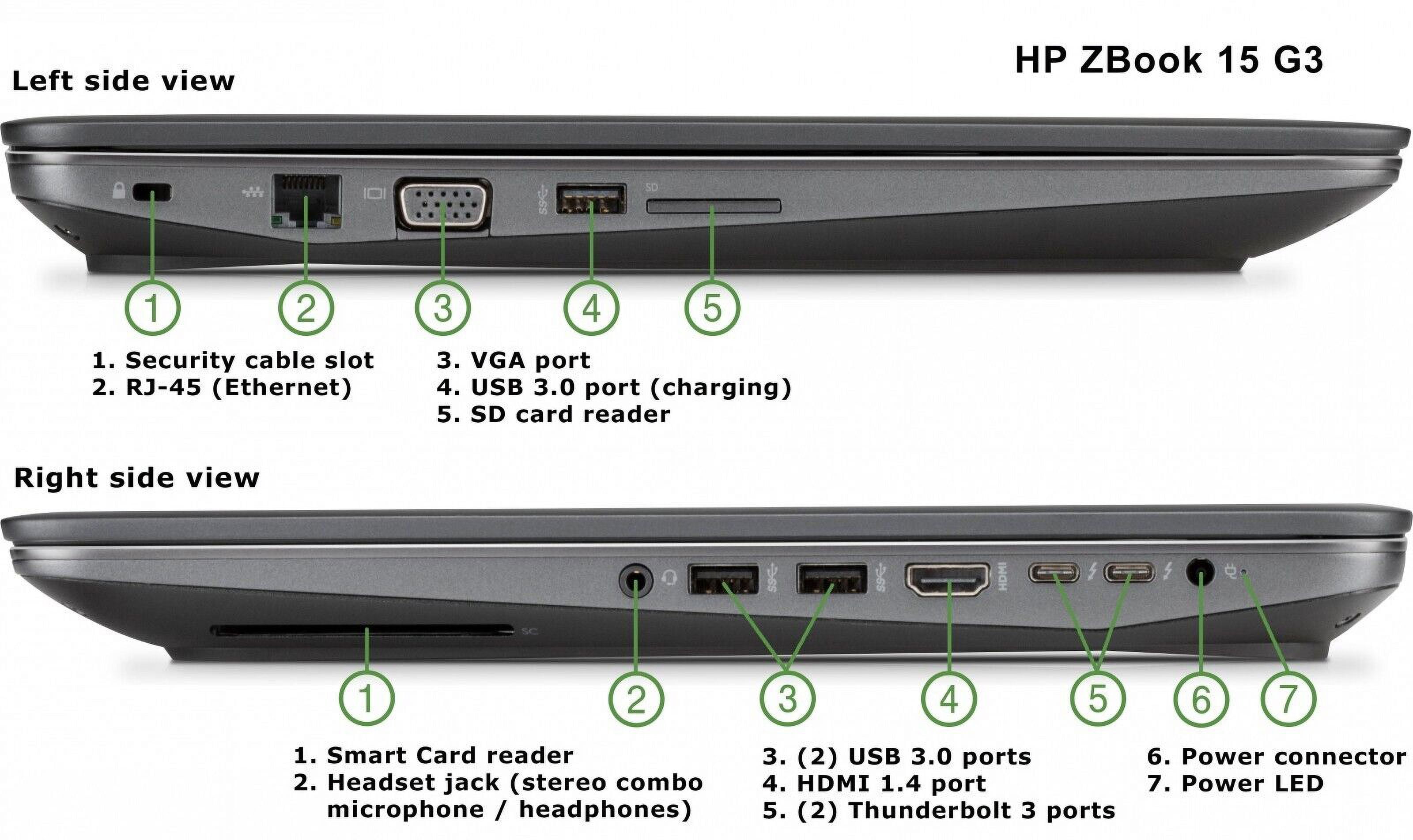 HP Zbook 15 Business Laptop G3, i7, 16GB, 256GB SSD, NVidia