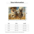 thumbnail image 5 of Yiaed Farm Corgi German Shepherd Print Blanket Throw Blanket Soft Cozy Flannel Blanket for Home Bed Sofa Couch Chair-50"x40", 5 of 6