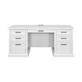 thumbnail image 4 of Modern Wood Hutch With Doors and Desk Storage Fully Assembled White, 4 of 16