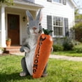 thumbnail image 4 of Easter Bunny Statue Outdoor Garden Decor, Resin Rabbit Figurine For Lawn Patio Porch Spring Holiday Display, Gray Rabbit Sculpture For Yard Decorations, 4 of 6