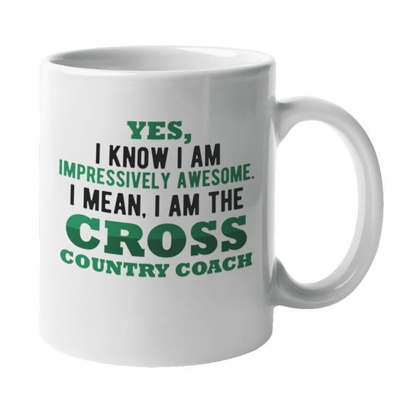 Awesome Cross Country Coach, Coaching Coffee & Tea Mug Stuff for Runner (11oz)