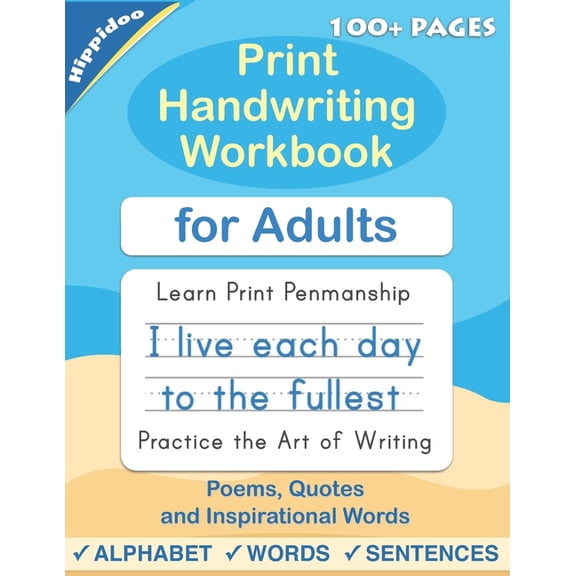 Master Print and Cursive Writing Penmans Print Handwriting Workbook for Adults: Improve your printing handwriting & practice print penmanship workbook for ad, Book 1, (Paperback)