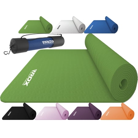 RDX Yoga Mat TPE 6mm Thick with Straps and Carry bag, 183 x 61 x 0.6CM