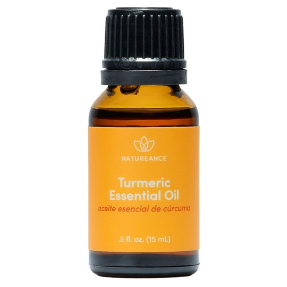 Natureance Turmeric Essential Oil (0.5 oz) - 100% Pure and Natural, Therapeutic Grade Essential Oil