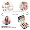 thumbnail image 4 of Starry Dinosaur Decorative Square Travel Portable Jewelry Display Box - Earring Organizer, Necklace and Bracelet Storage Case for Girls and Women, 4 of 6