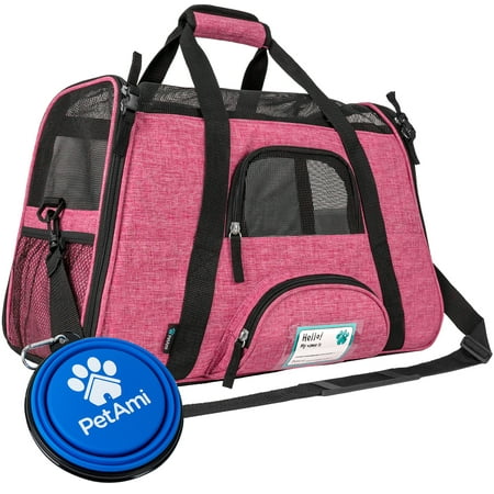 UPC: 0819594022264 | PetAmi Premium Airline Approved Soft Sided Pet Carrier  Heather Pink