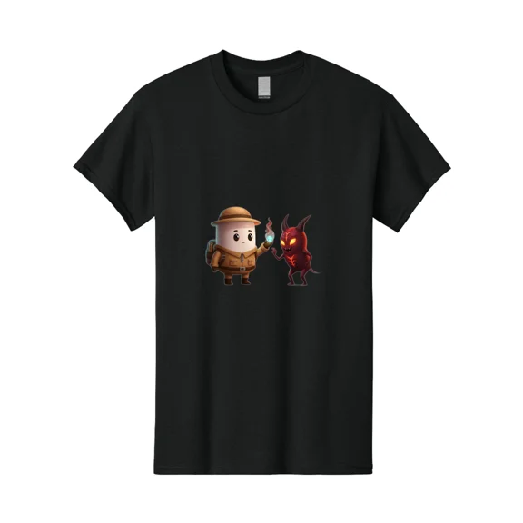 Cookie-Explorer-And-Devil Mens Graphic Tee, 100% Cotton, Casual Summer Wear