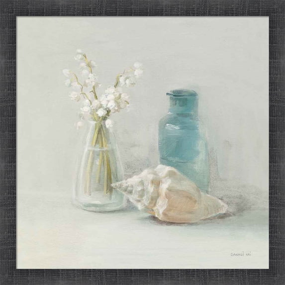 Great Art Now Light Lily of the Valley Spa by Danhui Nai, Framed Wall Art, 17.5W x 17.5H