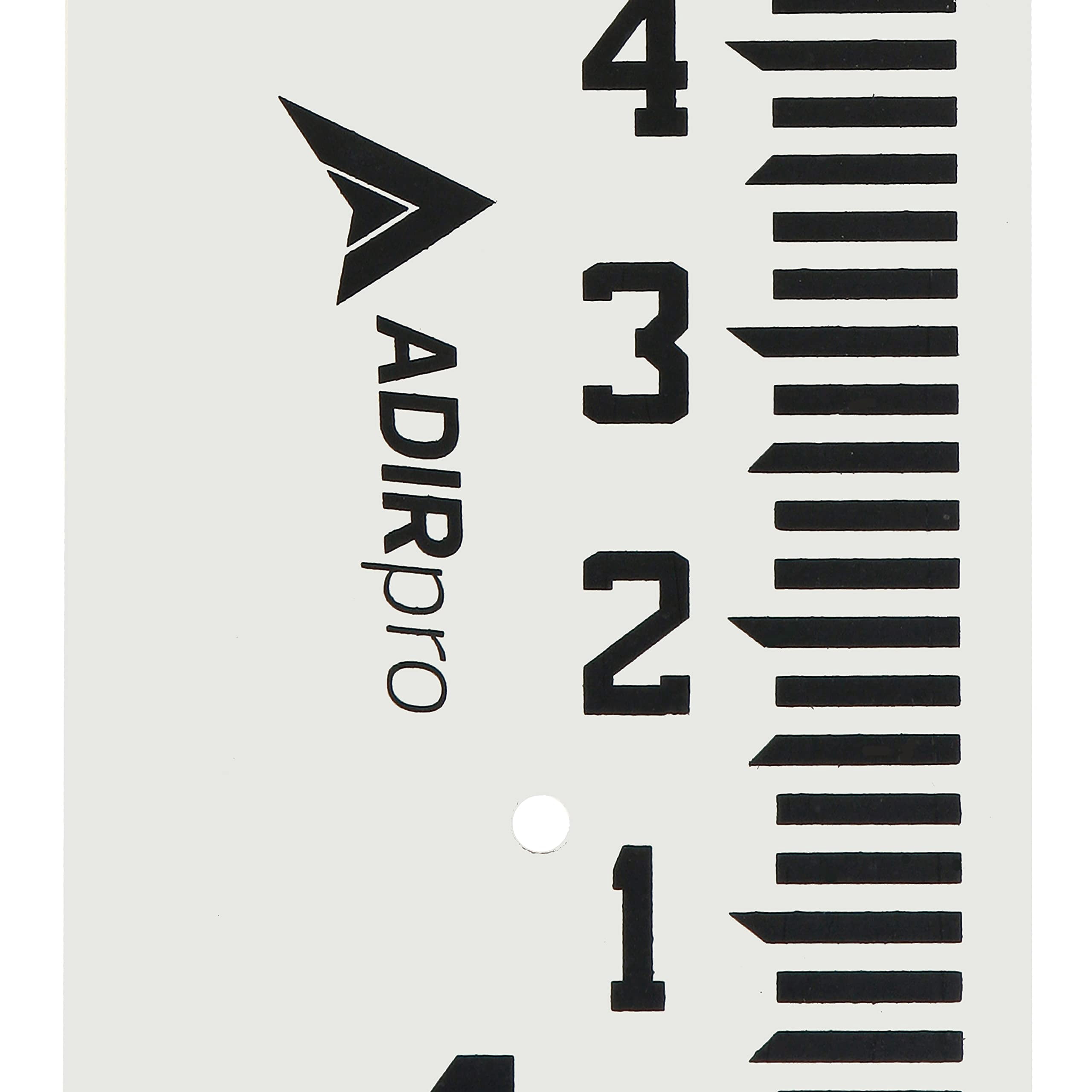 AdirPro 4" Wide Stream Gauge - Heavy Duty Staff Gauge - All Weather Gauge - Water Depth Gauge (100ths/10ths/feet) (4-8')