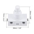 thumbnail image 2 of Uxcell Inline Foot Pedal Push Button Switch, U-F-O Type Lamp Light Control Latching white, 2 of 5