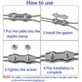 thumbnail image 4 of LLC 6pcs M4 Stainless Steel Duplex Line Clips for Wire Rope Clotheslines, Sun Sails, and Patio Hanging, 4 of 5
