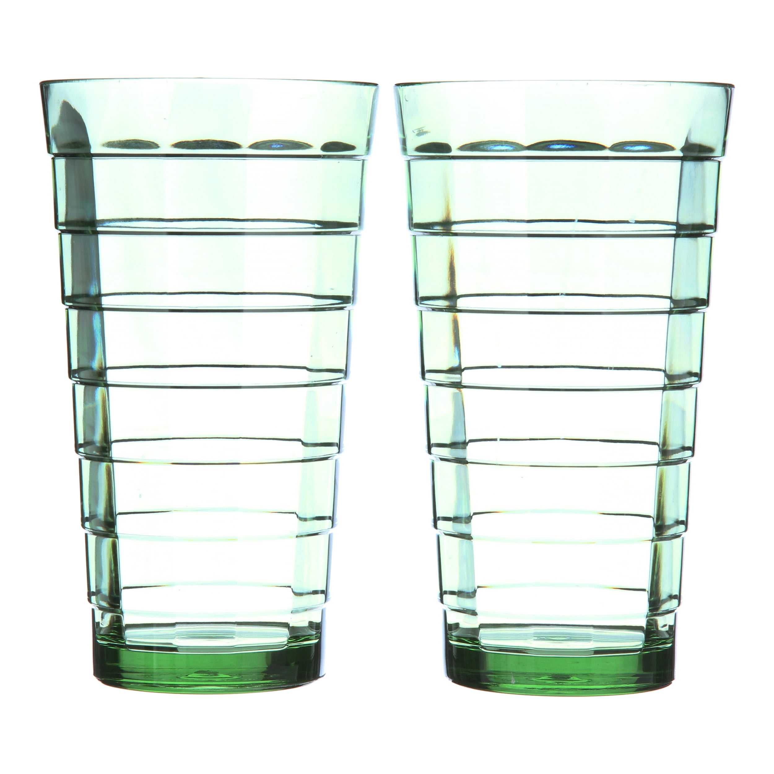 CreativeWare Bath 20-Ounce Mosaic Plastic Tumbler Set, Set of 8 Cups