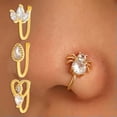 thumbnail image 4 of HOOUN 1pc CZ Nose Ring U Shaped Nose Clip Cuff Non Piercing Body Jewelry Fashion-9, 4 of 9