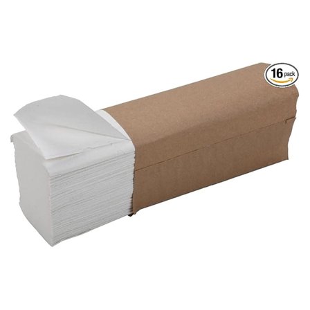 Bulk Multifold White Paper Hand Towels, Soft & Absorbent, 4000 Count (16 Packs of 250 Sheets)