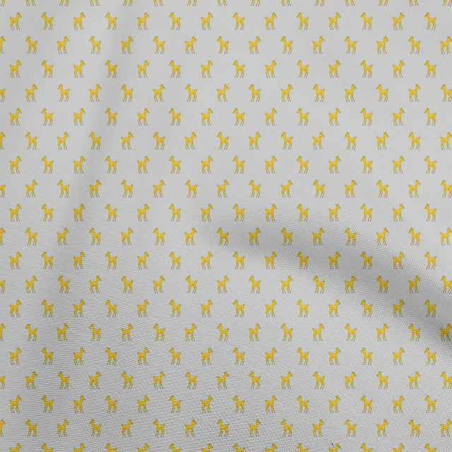 oneOone Cotton Cambric Light Gray Fabric Animal Sewing Craft Projects Fabric Prints By Yard 56 Inch Wide