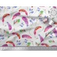 thumbnail image 2 of Soimoi Cotton Poplin Fabric Flowers & Feather Print Fabric by The Yard 42 Inch Wide, 2 of 3