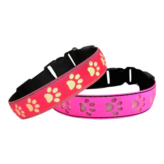 3D Light-Up Dog Collar - USB Rechargeable LED Safety Collar, 7 Color Options, Waterproof & Adjustable for Small/Medium Dogs - Night Walking Essential