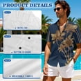 thumbnail image 5 of Yuyamidu His and Hers Matching Outfits Palm Tree Shirt Men Button Down Shirts Womens Hawaiian Dresses Men's Short Sleeve Shirt Summer Dresses for Women 2026 Maxi Loose Crew Neck Dress Men's 5XL, 5 of 7