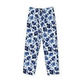 thumbnail image 2 of Fotbe Blue Ink Flowers Men's Pajama Pants,Sleepwear Pants,Pj Bottoms Drawstring And Pockets-Large, 2 of 7