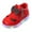 Red, variant on Otqutp Side Zipper Bow Glitter Light Up Sneakers for Toddler Boys Kids Baby Non Slip Leather Sport Shoes First Walking Shoes