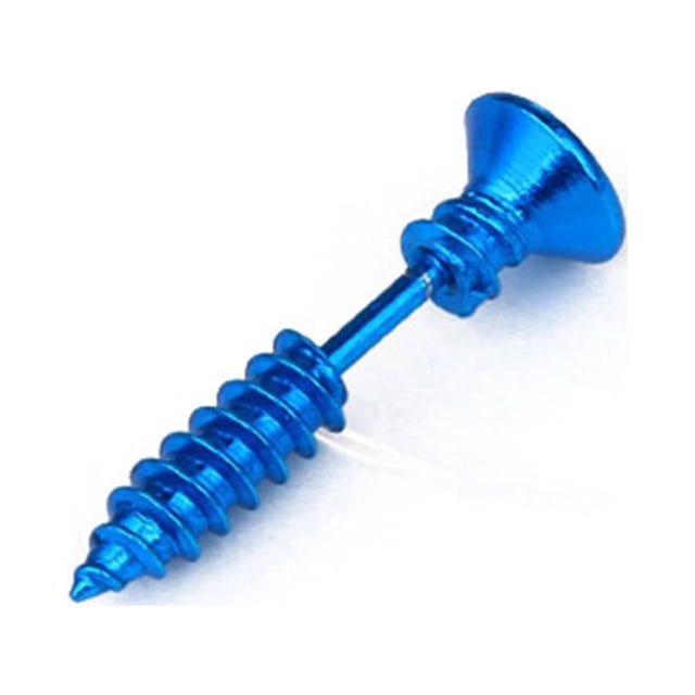 1PCS Stylish Unisex Piercing Stainless Steel Whole Screw Shape Earring Punk Allergy Free Ear Stud