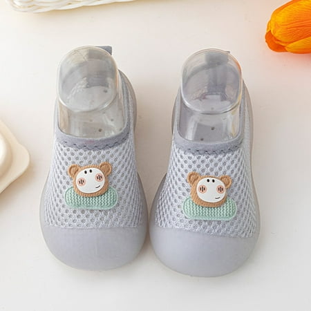 

Sunhillsgrace Baby Sneakers Boys Girls Animal Prints Cartoon Socks Shoes Toddler Breathable Mesh The Floor Socks Non Slip Prewalker Shoes
