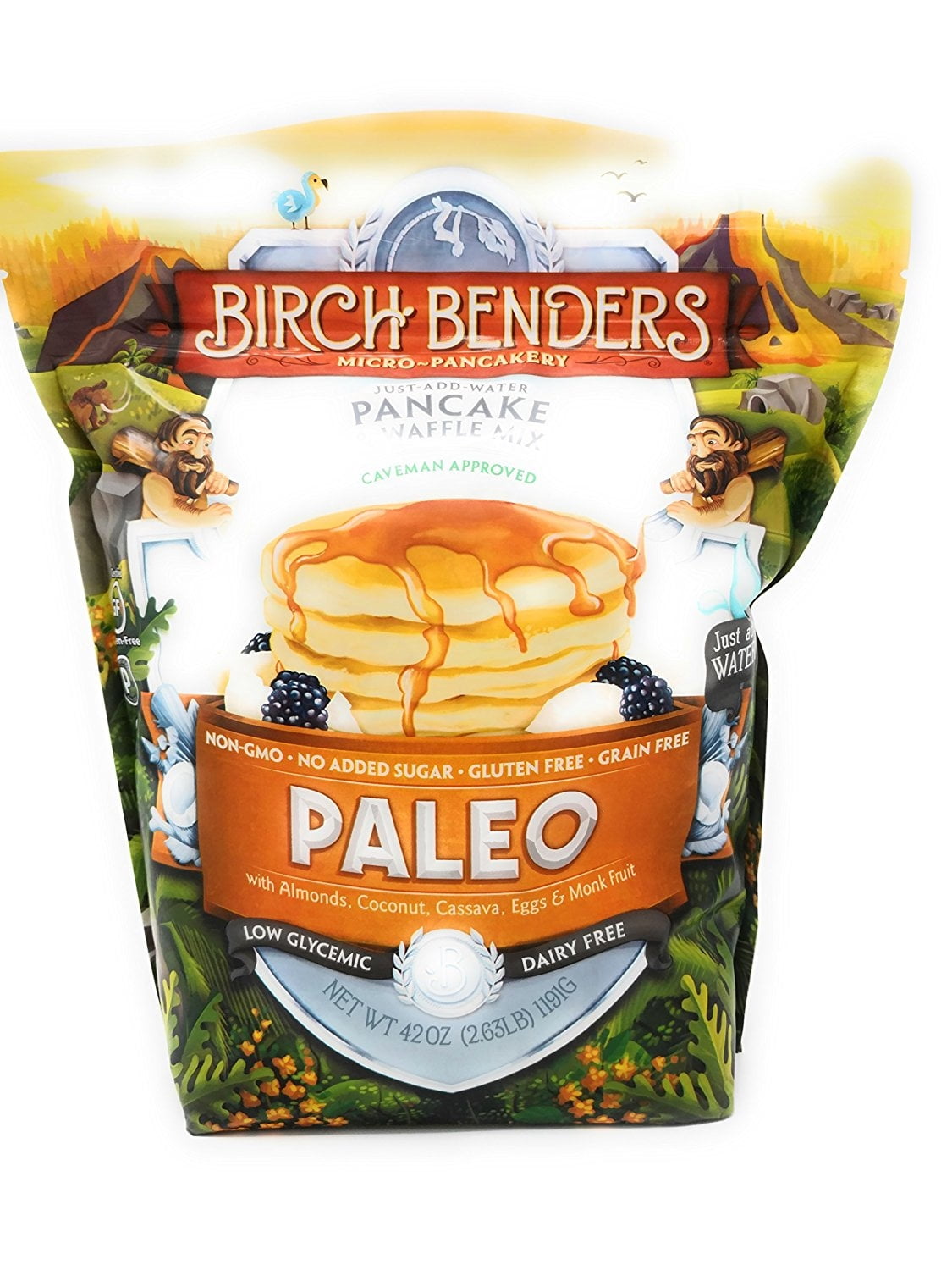 Birch Benders Paleo Pancake and Waffle Mix, 42-ounce, Low Glycemic, Dairy Free, Gluten... by Birch Benders Micro Pancakery