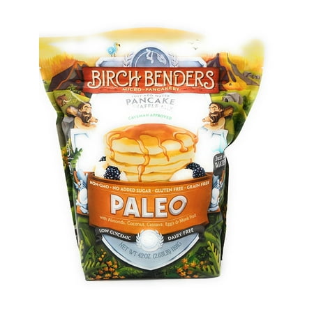 Birch Benders Paleo Pancake and Waffle Mix, 42-ounce, Low Glycemic, Dairy Free, Gluten (Best Paleo Pancakes Banana)
