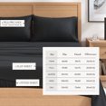 thumbnail image 5 of Great Bay Home Solid Flannel Sheet Set - 100% Turkish Cotton - Double Brushed - Queen, Black, 5 of 6