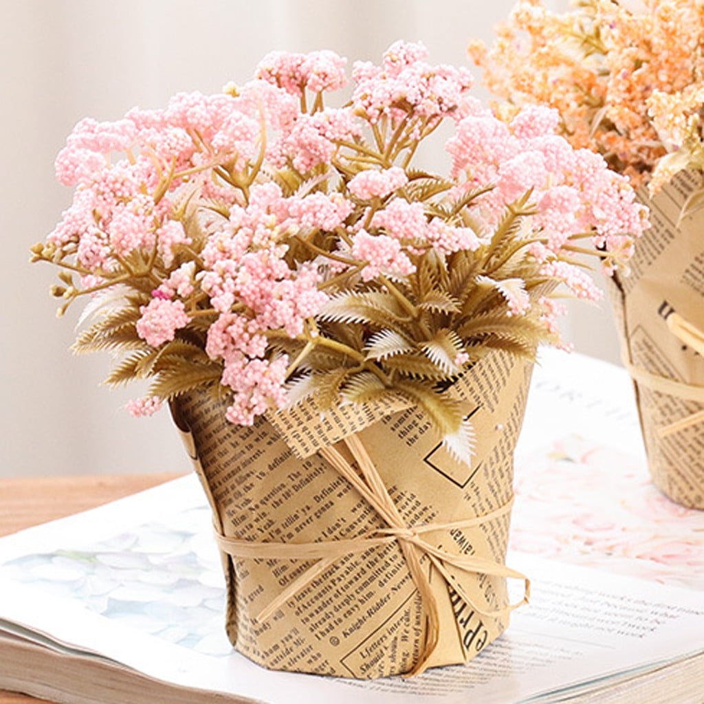 fake flower pots