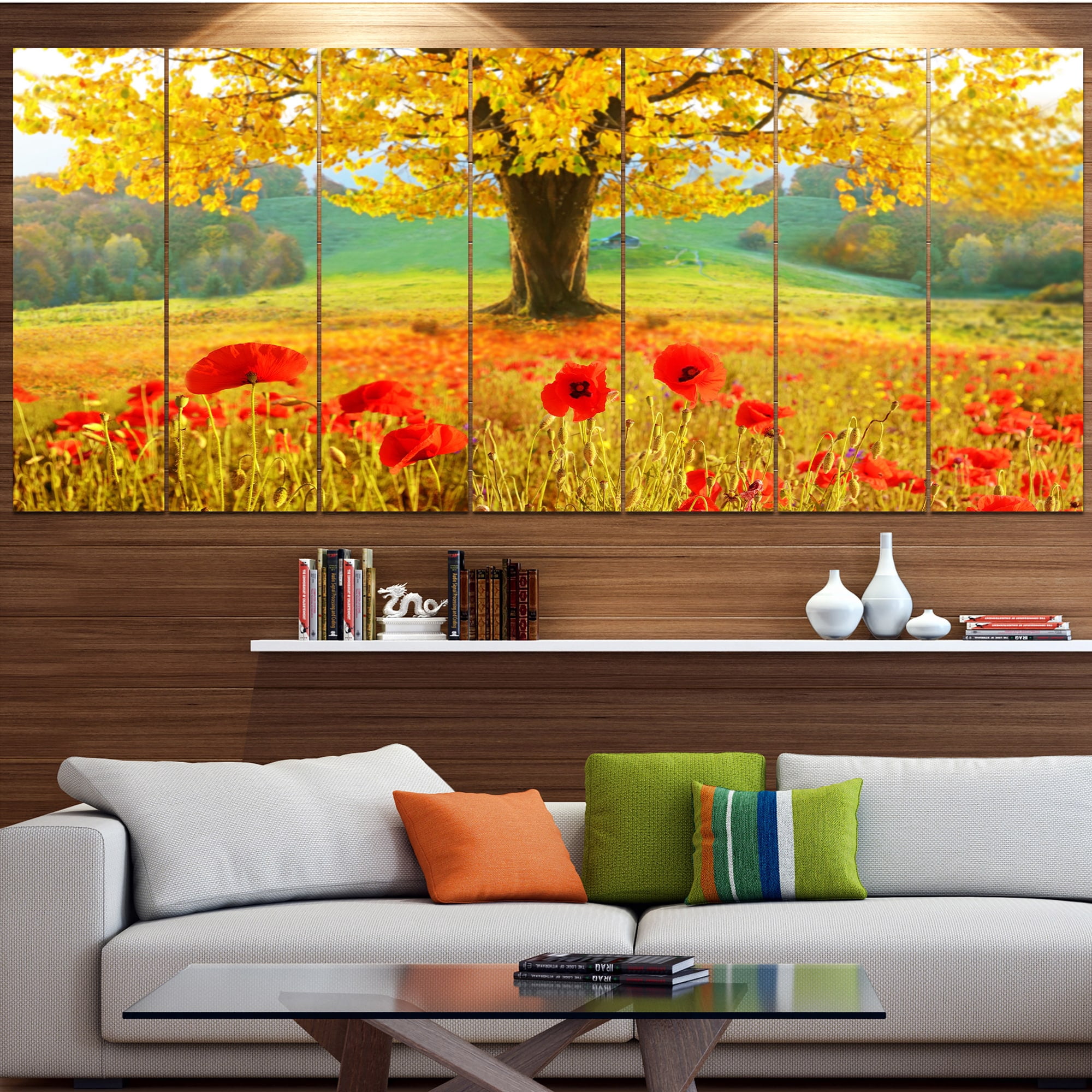 Designart 'Beautiful Autumn Yellow Tree ' Floral Canvas Art Print