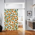 thumbnail image 4 of Orange Shower Curtains, Allover Fruits Shower Curtain Round Citrus Pattern Design Waterproof Fabric Bathroom Shower Curtain Set with 12 Hooks, Orange Green, 4 of 6