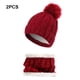 thumbnail image 3 of Jumpingount Gorros de invierno para mujer, gorros con pompones, gorro grueso, conjunto de bufanda, pañuelo de punto de ganchillo para otoño, cuello Type3 NO3 Jumpingount AP010453-05, 3 of 6