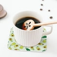thumbnail image 5 of Yiaed Cartoon Fruit Print Leather Coasters for Drinks - Cup Coasters Coffee Table Kitchen Table Bar, Home & Office Gifts Handmade Drink Coasters-Square, 5 of 6