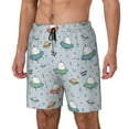 thumbnail image 2 of Daiia Spaceship Mens Swim Trunks Swim Shorts Quick Dry Swim Shorts with Mesh Lining Pockets-Medium, 2 of 9