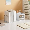 thumbnail image 5 of Fufafayo Desktop Notebook Organizer with 2 Drawers and Pen Cup, Plastic Steel Desk Storage Box for Books Stationery Small Items, Office Supplies Organizer for Home Desk Shelf Counter, 5 of 6