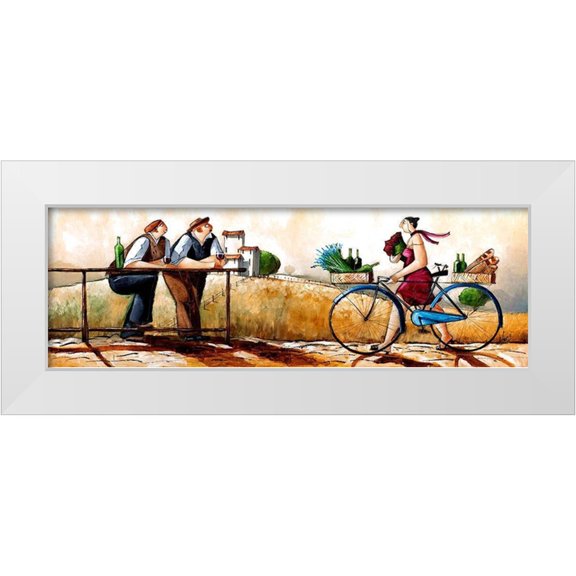 West, Ronald 14x7 White Modern Wood Framed Museum Art Print Titled - Delivery II