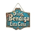 thumbnail image 1 of Blue English Letters Decorated Wall Mounted Sign Home Wooden Sign Pendant Decoration, 1 of 7